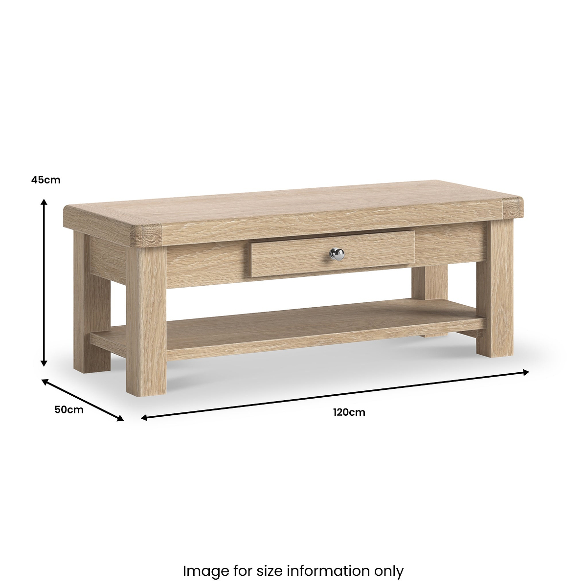 Portland Washed Oak Coffee Table from Roseland Furniture