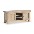 Portland Washed Oak 140cm TV Unit from Roseland Furniture