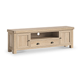 Portland Washed Oak 190cm TV Unit from Roseland Furniture