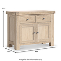 Portland Washed Oak Small Sideboard from Roseland Furniture