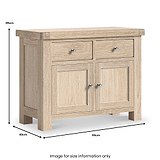 Portland Washed Oak Small Sideboard from Roseland Furniture