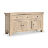 Portland Washed Oak Large Sideboard from Roseland Furniture