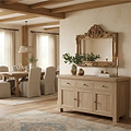 Portland Washed Oak Large Sideboard from Roseland Furniture