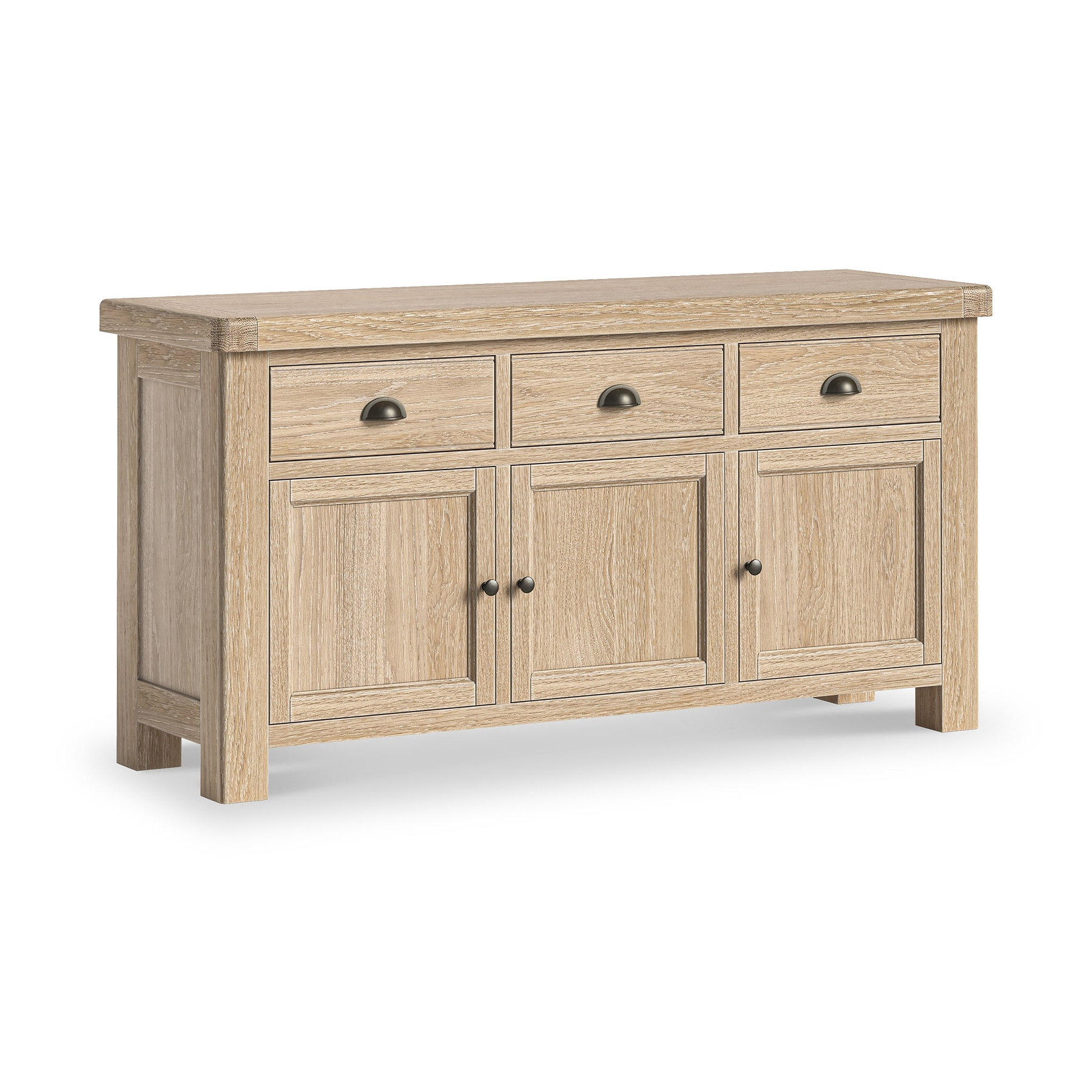 Portland Washed Oak Large Sideboard from Roseland Furniture