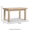 Portland Washed Oak 140-185cm Ext Dining Table from Roseland Furniture