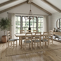 Portland Washed Oak 200-245cm Extendable Dining Table from Roseland Furniture