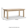 Portland Washed Oak 200-245cm Ext Dining Table from Roseland Furniture