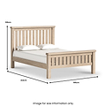 Portland Washed Oak Bed Frame King from Roseland Furniture