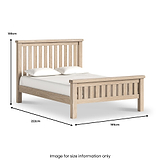 Portland Washed Oak Bed Frame King from Roseland Furniture