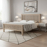 Portland Washed Oak Bed Frame Super King from Roseland Furniture