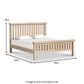 Portland Washed Oak Bed Frame Super King from Roseland Furniture