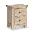 Portland Washed Oak Bedside from Roseland Furniture