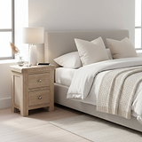 Portland Washed Oak Bedside from Roseland Furniture