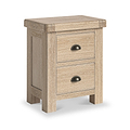 Portland Washed Oak Bedside from Roseland Furniture