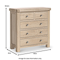 Portland Washed Oak 2 Over 3 Chest from Roseland Furniture
