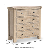 Portland Washed Oak 2 Over 3 Chest from Roseland Furniture