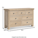 Portland Washed Oak 3 Over 4 Chest from Roseland Furniture