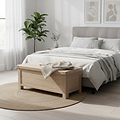 Portland Washed Oak Blanket Box from Roseland Furniture