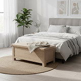Portland Washed Oak Blanket Box from Roseland Furniture