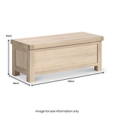 Portland Washed Oak Blanket Box from Roseland Furniture