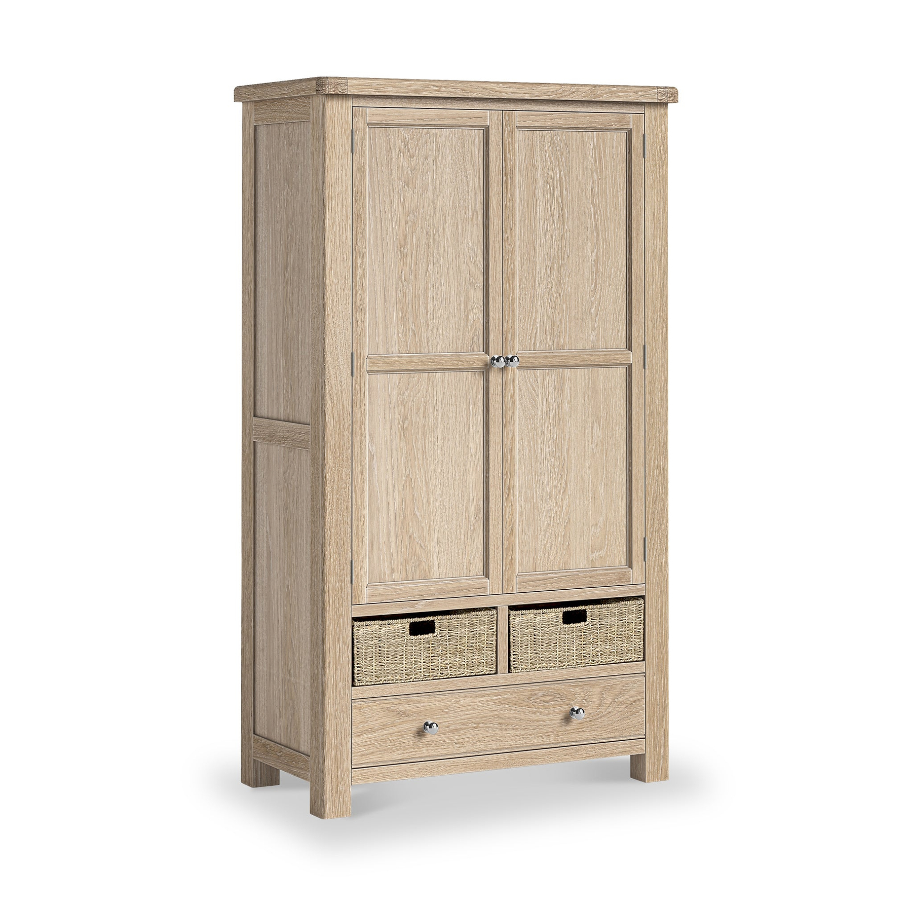 Portland Washed Oak Multi Storage Unit from Roseland Furniture