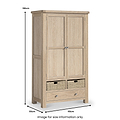 Portland Washed Oak Multi Storage Unit from Roseland Furniture