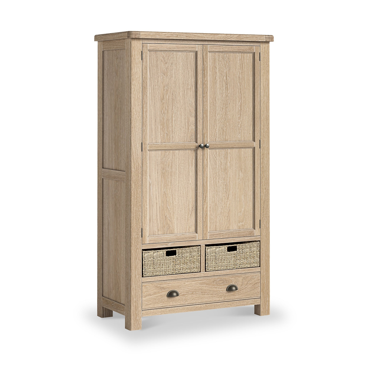 Portland Washed Oak Multi Storage Unit from Roseland Furniture