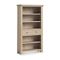 Portland Washed Oak Large Bookcase from Roseland Furniture