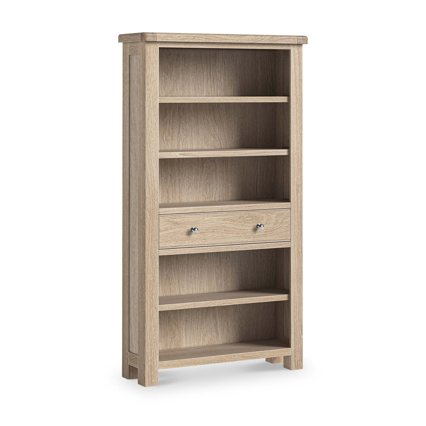 Portland Washed Oak Large Bookcase from Roseland Furniture