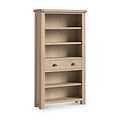 Portland Washed Oak Large Bookcase from Roseland Furniture