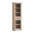 Portland Washed Oak Slim Bookcase from Roseland Furniture