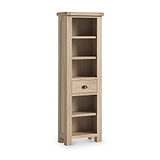 Portland Washed Oak Slim Bookcase from Roseland Furniture