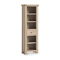 Portland Washed Oak Slim Bookcase from Roseland Furniture