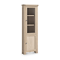 Portland Washed Oak Corner Display Cabinet from Roseland Furniture
