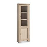 Portland Washed Oak Corner Display Cabinet from Roseland Furniture
