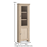 Portland Washed Oak Corner Display Cabinet from Roseland Furniture