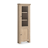 Portland Washed Oak Corner Display Cabinet from Roseland Furniture