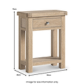 Portland Washed Oak Telephone Table from Roseland Furniture