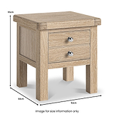 Portland Washed Oak Lamp Table from Roseland Furniture