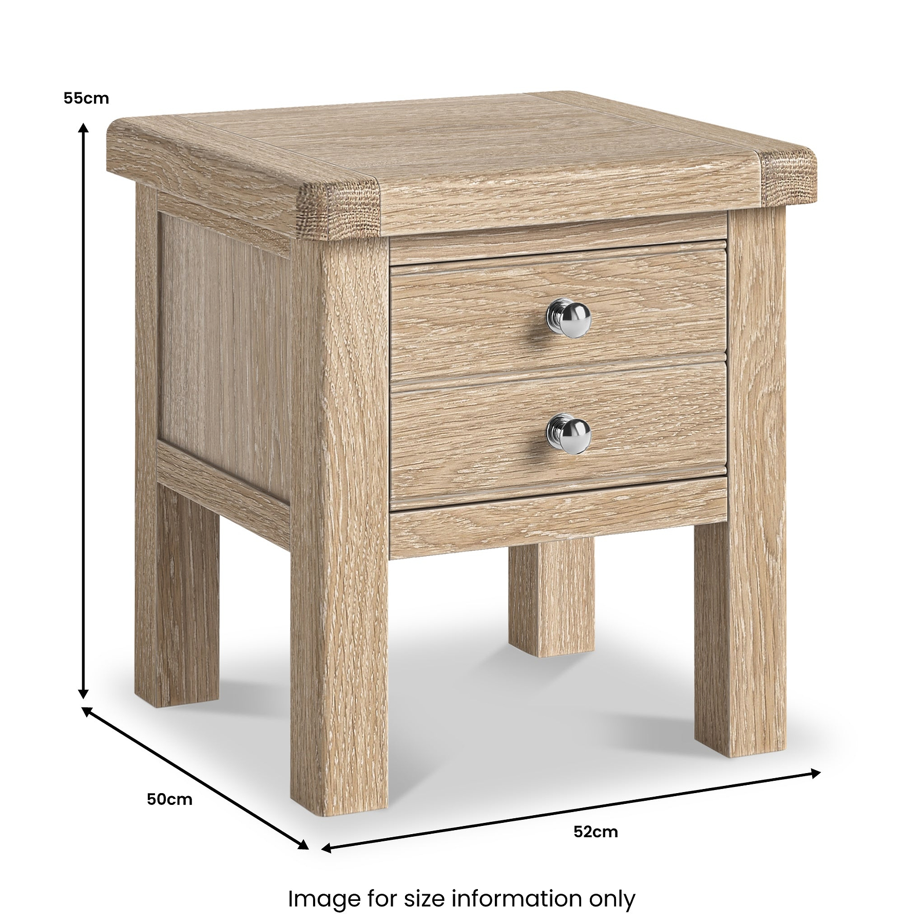 Portland Washed Oak Lamp Table from Roseland Furniture