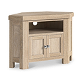 Portland Washed Oak Corner TV Unit from Roseland Furniture