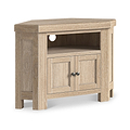 Portland Washed Oak Corner TV Unit from Roseland Furniture