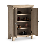 Portland Washed Shoe Storage Cupboard from Roseland Furniture