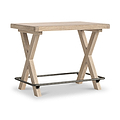 Portland Washed Oak 130cm Bar Table from Roseland Furniture