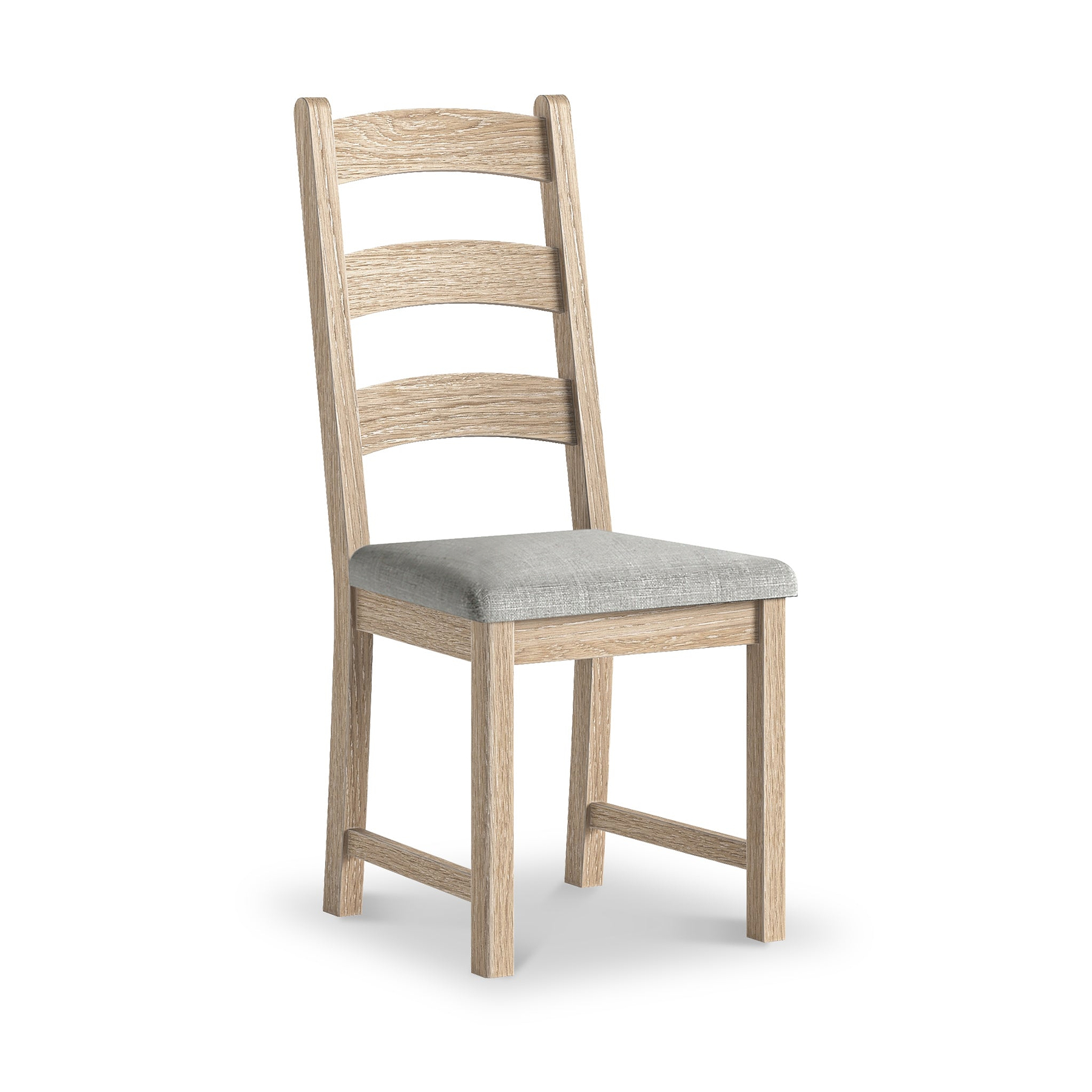 Portland Washed Oak Dining Chair Beige Cushion from Roseland Furniture