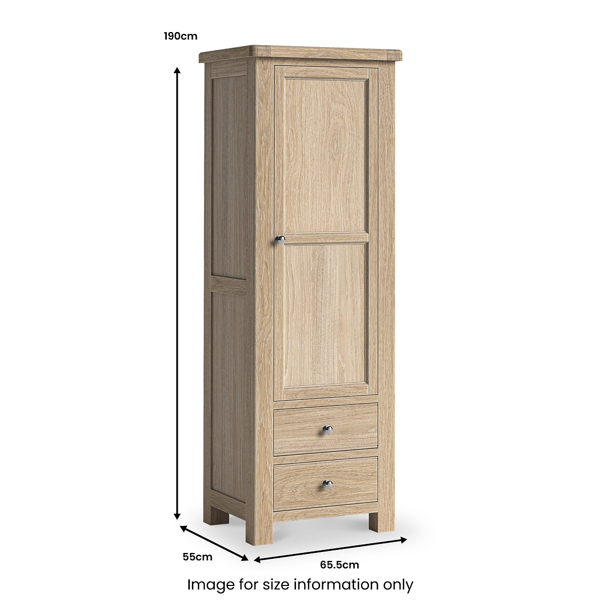 Portland Washed Oak Single Multi Storage Unit from Roseland Furniture