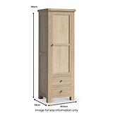 Portland Washed Oak Single Multi Storage Unit from Roseland Furniture