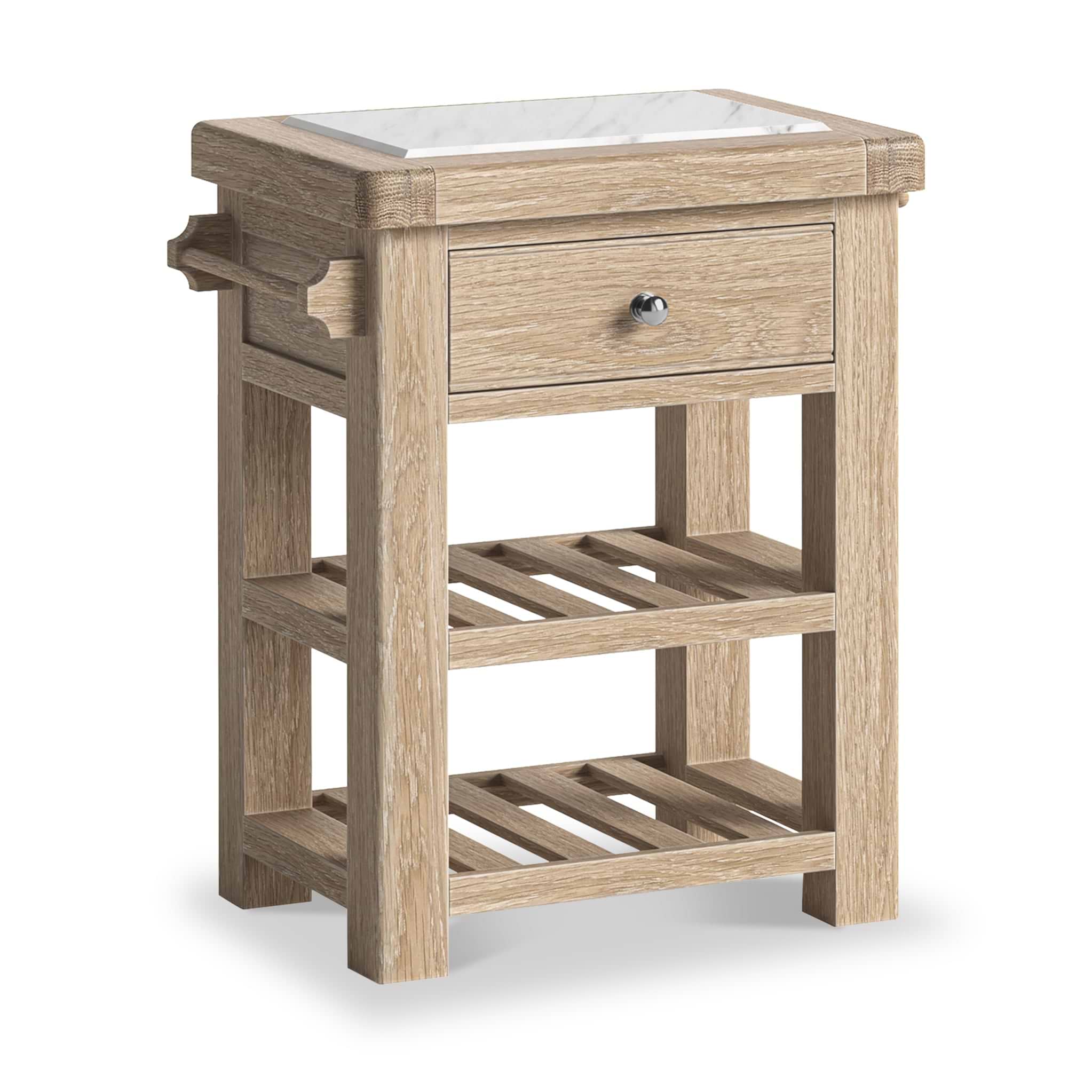 Portland Washed Oak Small Kitchen Island from Roseland Furniture