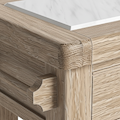 Portland Washed Oak Large Kitchen Island