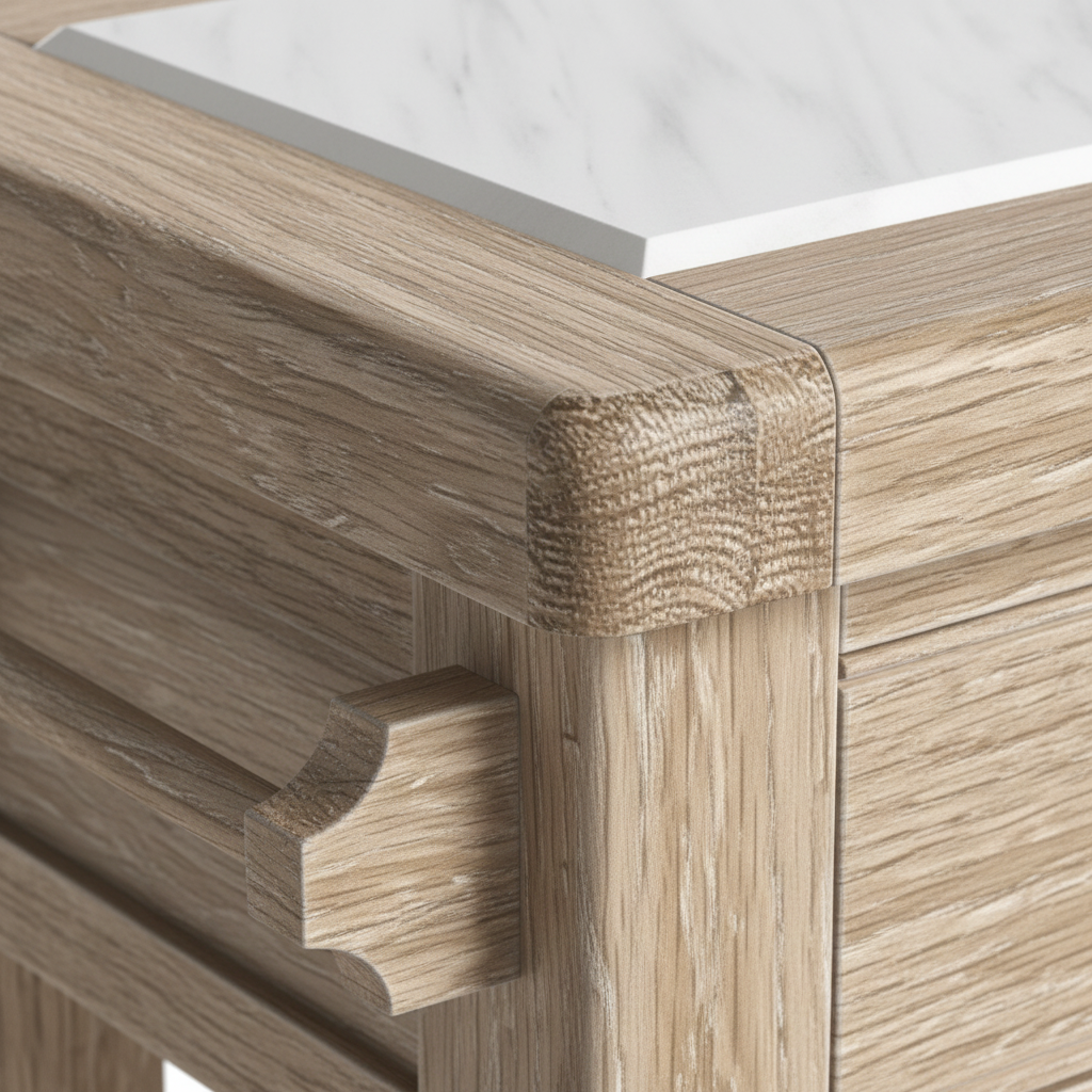 Portland Washed Oak Large Kitchen Island